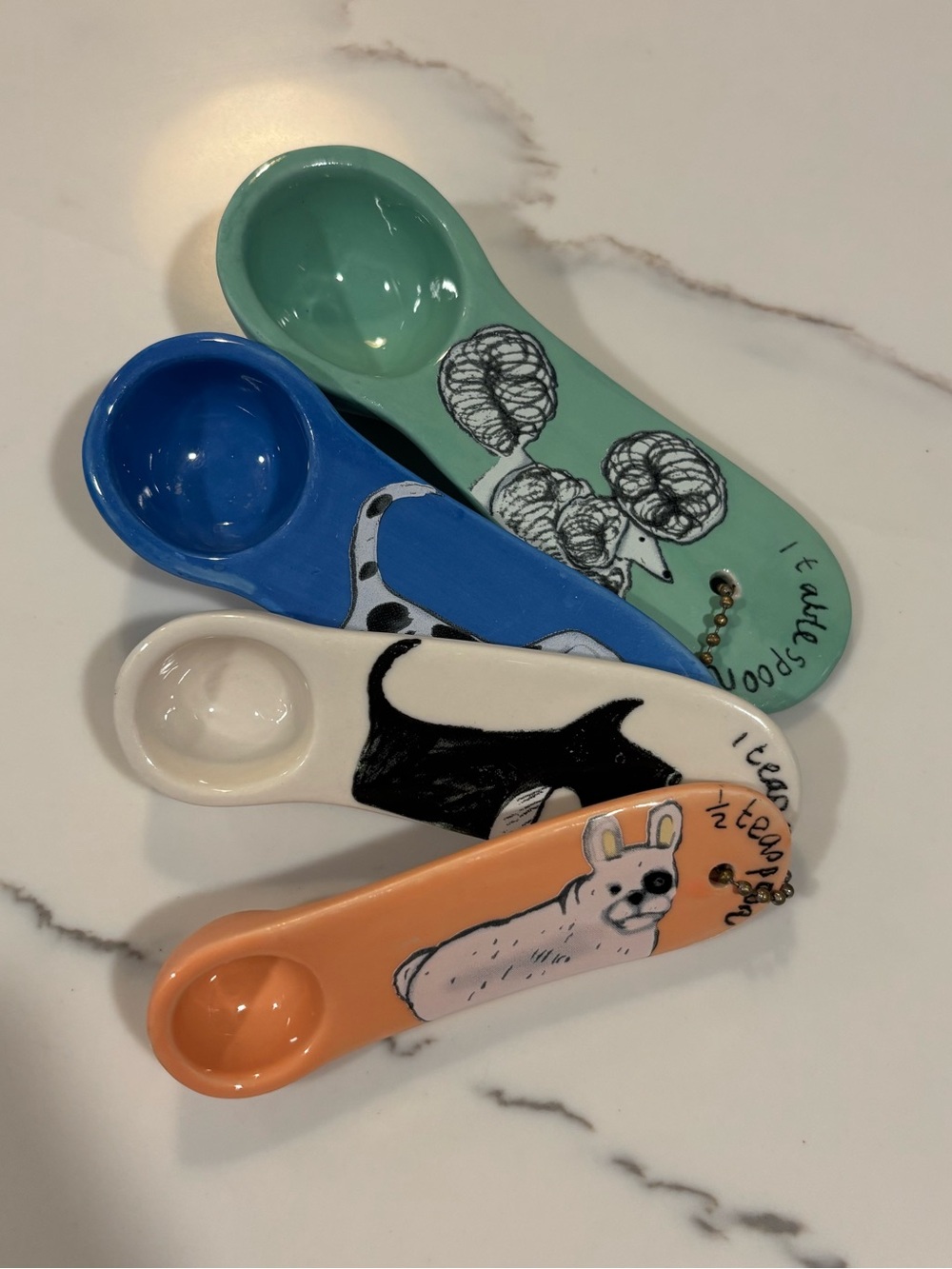 Anthropologie Painted Pup Measuring Spoons